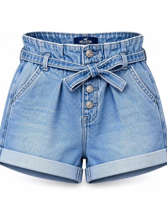 Hollister Co. Pants - Hollister Women’s Ultra High-Rise Paperbag Denim Shorts Light Wash Size 00 W23